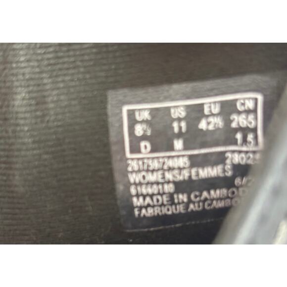 Clarks Bayla Glow Black Leather Comfort Stacked Heel Bootie Women's Size 11 - Picture 6 of 10